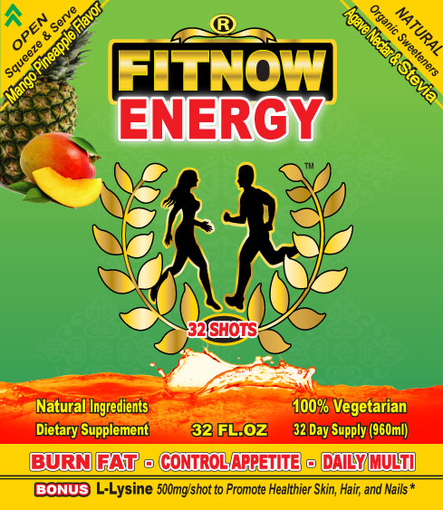 FIT NOW Energy 4 Fitness Label